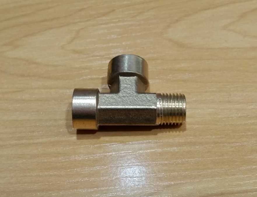 1/4 Male to 2x 1/4 Female Tee Brass UBREW4U